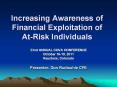Increasing%20Awareness%20of%20Financial%20Exploitation%20of%20At-Risk%20Individuals PowerPoint PPT Presentation