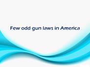 Few Odd Gun Laws in America