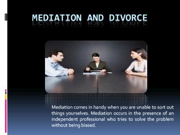 Mediation and Divorce