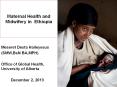 Maternal Newborn and Child Mortality and Midwifery Education in Ethiopia- By Meseret Desta Haileyesus PowerPoint PPT Presentation