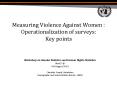 Measuring Violence Against Women : Operationalization of surveys: Key points PowerPoint PPT Presentation