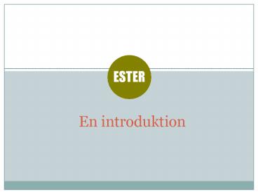 En introduktion