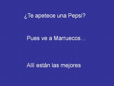 Pepsi Cola en Marruecos