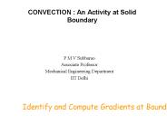 CONVECTION : An Activity at Solid Boundary