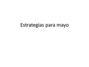 Estrategias para mayo