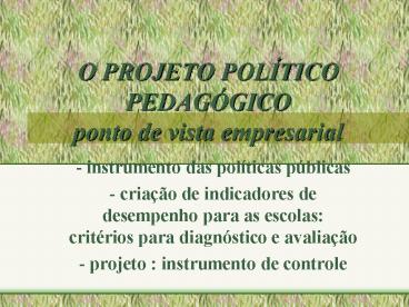 O PROJETO POL