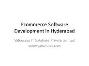 Ecommerce Software Development in Hyderabad