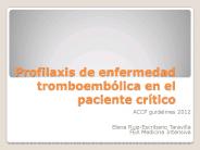Profilaxis de enfermedad tromboemb