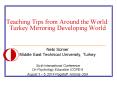 Teaching Tips from Around the World: Turkey Mirroring Developing World PowerPoint PPT Presentation