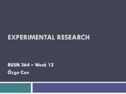 experimental RESEARCH