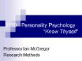 2130  Personality Psychology  PowerPoint PPT Presentation