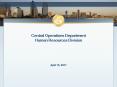 Central Operations Department Human Resources Division PowerPoint PPT Presentation