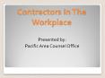 Contractors In The Workplace PowerPoint PPT Presentation