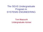 The SEAS Undergraduate Program in SYSTEMS ENGINEERING