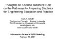 Thoughts on Science Teachers PowerPoint PPT Presentation