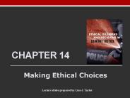 Making Ethical Choices
