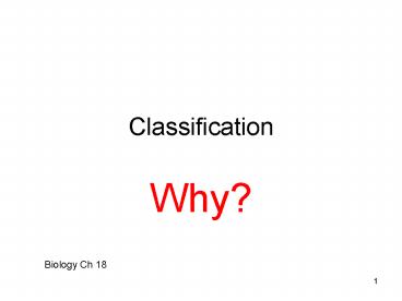 Classification
