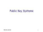 Public Key Systems