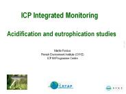 ICP Integrated Monitoring   Acidification and eutrophication studies
