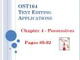 OST164 Text Editing Applications PowerPoint PPT Presentation