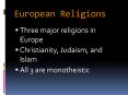 European Religions PowerPoint PPT Presentation