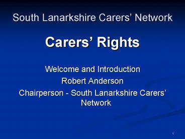 South Lanarkshire Carers