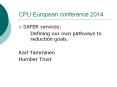 CPU European conference 2014 PowerPoint PPT Presentation