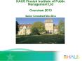 HAUS Finnish Institute of Public Management Ltd Overview 2013 Senior Consultant Nina Niva PowerPoint PPT Presentation