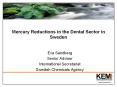 Mercury Reductions in the Dental Sector in Sweden PowerPoint PPT Presentation