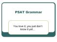 PSAT Grammar PowerPoint PPT Presentation