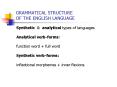 GRAMMATICAL STRUCTURE OF THE ENGLISH LANGUAGE PowerPoint PPT Presentation