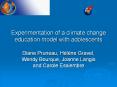 Experimentation of a climate change education model with adolescents PowerPoint PPT Presentation