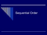 Sequential Order