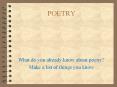 POETRY PowerPoint PPT Presentation