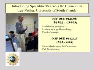 Introducing Spreadsheets across the Curriculum