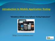Introduction to mobile Application Testing