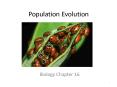 Population Evolution PowerPoint PPT Presentation