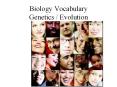Biology Vocabulary Genetics / Evolution Pictionary PowerPoint PPT Presentation