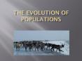The Evolution of Populations PowerPoint PPT Presentation