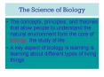 The Science of Biology PowerPoint PPT Presentation