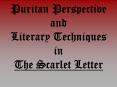 Puritan Perspective and Literary Techniques in The Scarlet Letter PowerPoint PPT Presentation