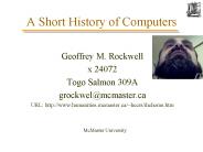 A Short History of Computers