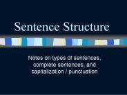 Sentence Structure