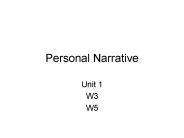 Personal Narrative