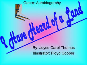 By: Joyce Carol Thomas