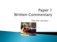 Paper 1  Written Commentary PowerPoint PPT Presentation