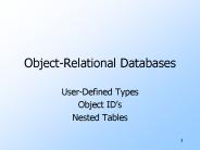 Object-Relational Databases