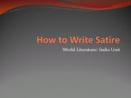 How to Write Satire