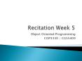 Recitation Week 5 PowerPoint PPT Presentation