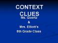 CONTEXT CLUES PowerPoint PPT Presentation